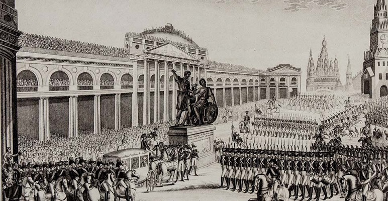 Открытие памятника Минину и Пожарскому на Красной площади в Москве, 1818