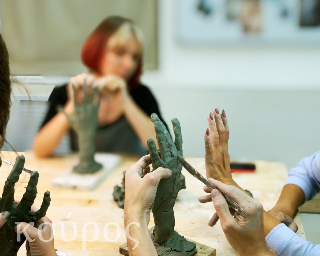 Мастер-классы по лепке, вылепить кисть руки, занятия скульптурой - Студия Курос, Санкт-Петербург
