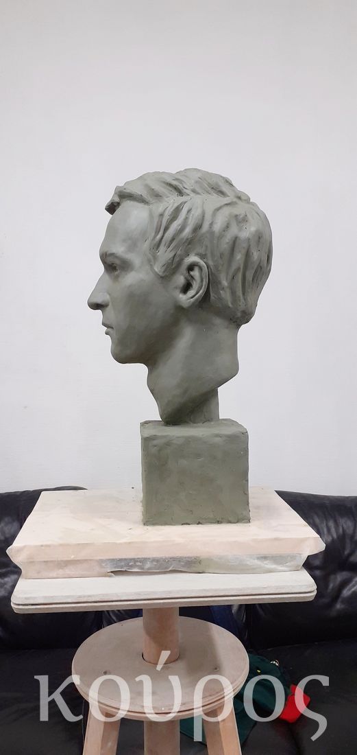 Скульптура мужской портрет, курсы лепки для взрослых - Студия Курос