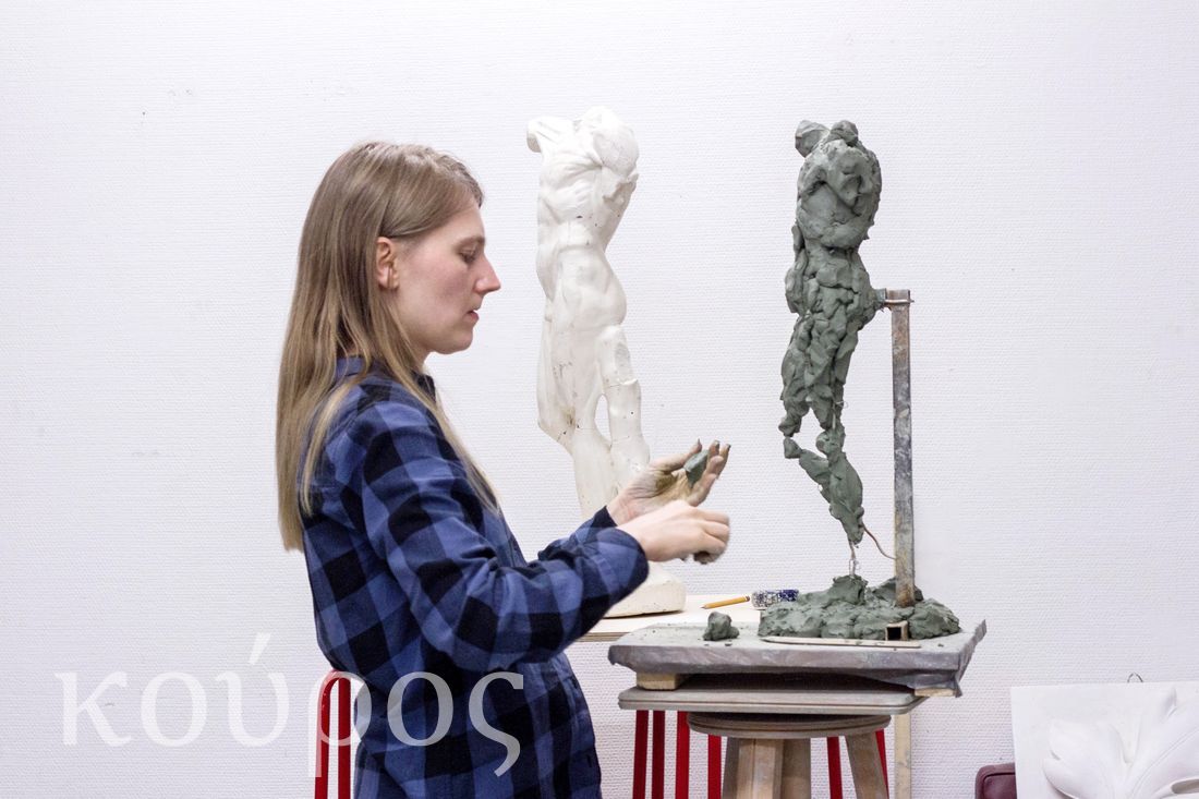 Уроки лепки в Петербурге, курсы скульптуры, студия Kouros