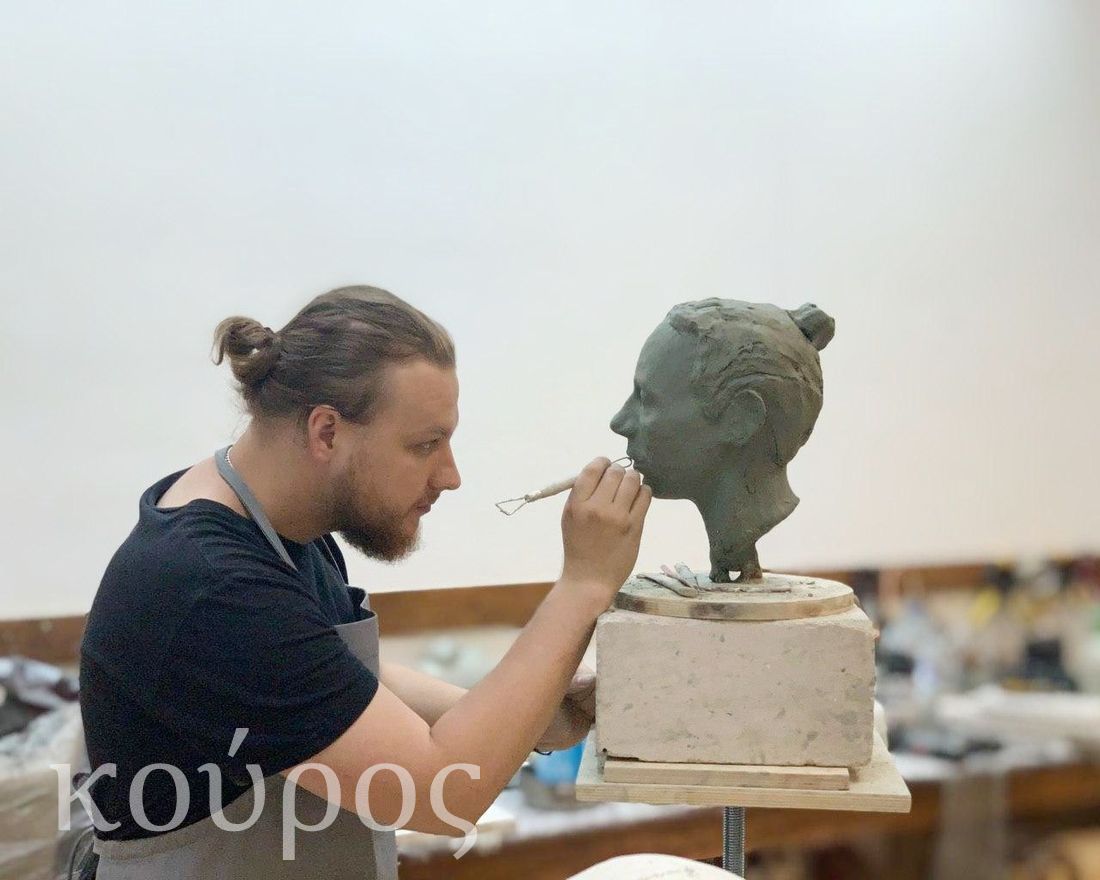 Фигуративная лепка, курсы скульптуры для керамистов, лепка из глины, портрет, тело, студия Курос